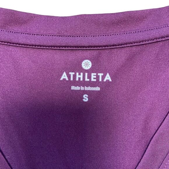 Athleta Faux Wrap Dress in Purple Women’s Size Small - Picture 3 of 7